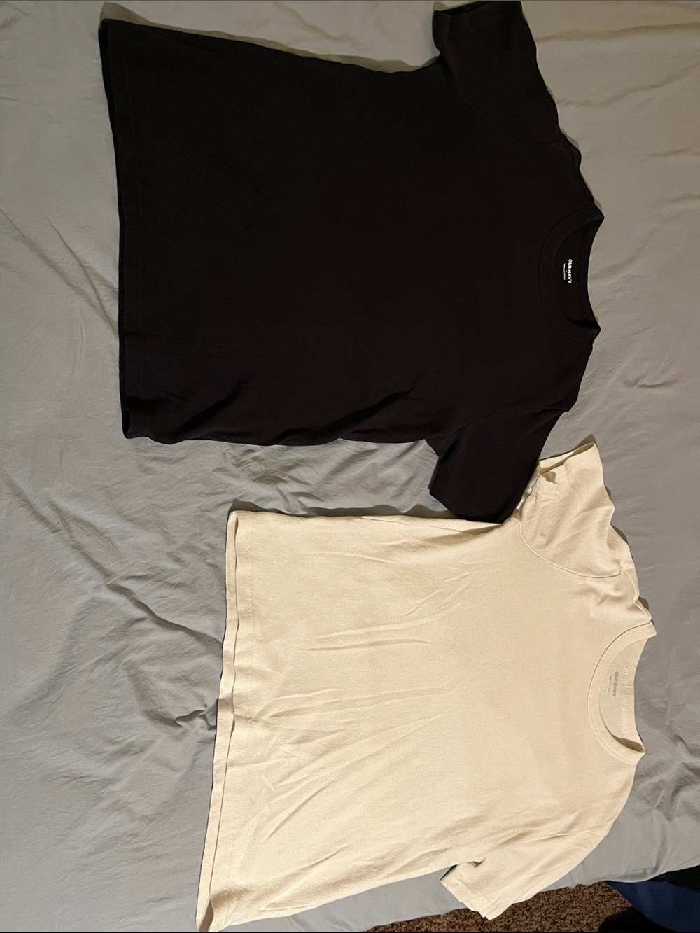 Old Navy Short Sleeve Crewneck Tees in Black and Cream